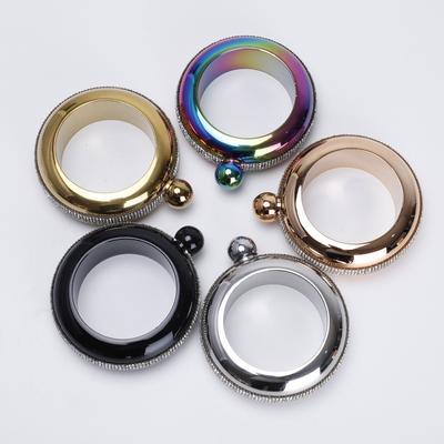 1PC 304 Stainless Steel Drilled Bracelet Wine Jug, Ladies 3.5 Oz Round Plated White Wine Bottle Bracelet Wine Jug