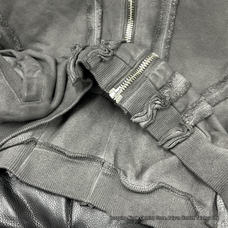 Cardigan com Capuz e Estampa de Tubarão Desgastado THUG CLUB