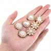 Heart-Shaped Rhinestone & Faux Pearl Decor Home Clothing Accessories DIY Jewelry Making Supplies