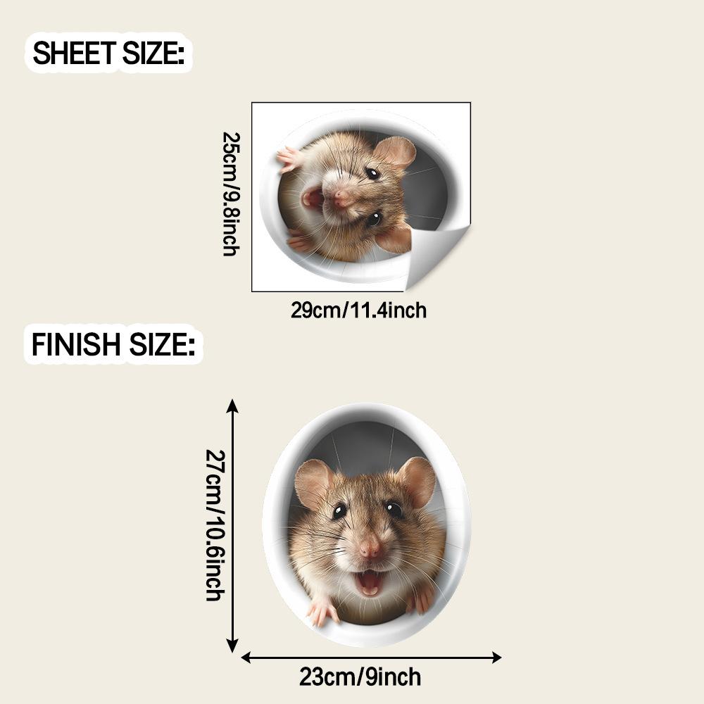 

Милые и реалистичные наклейки для украшения и благоустройства ванной комнаты-туалета для хомяка
