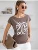 Oversize'owy Krótki T-shirt z Bawełny Premium