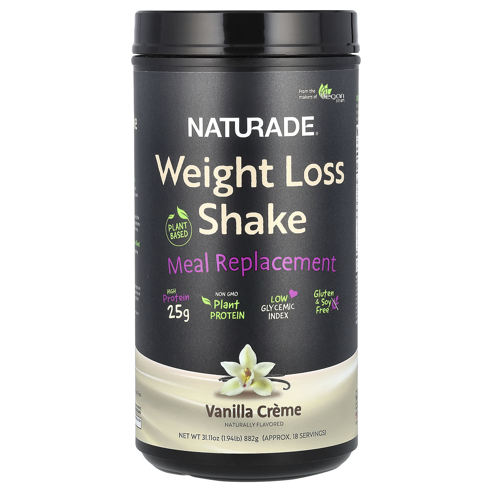 

Weight Loss Shake, Plant-Based Meal Replacement, Vanilla Cream, 882G (1.94Lb)