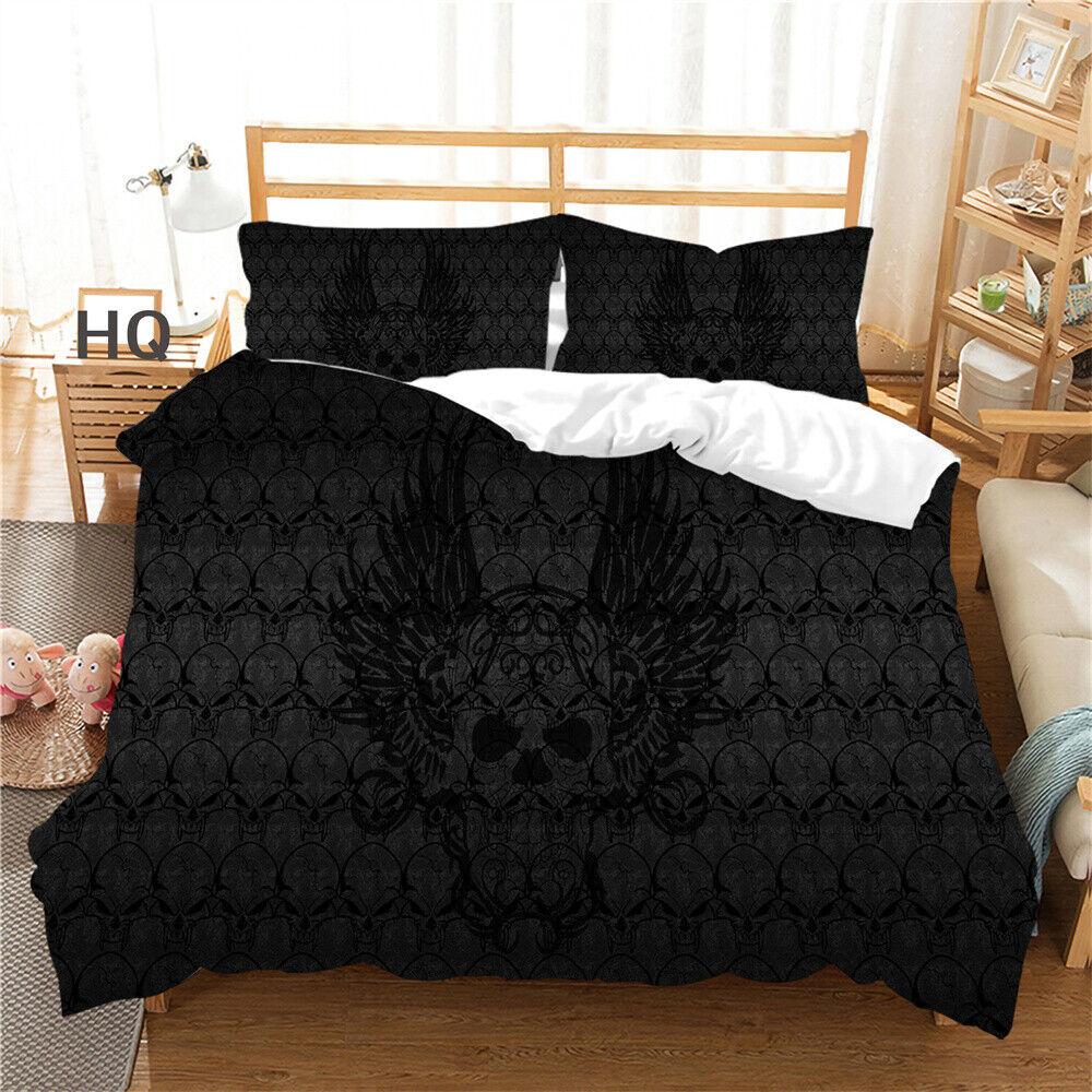 Skull Printing Duvet Cover Youth Bedroom Decor Bedding Suit Comforter Cover