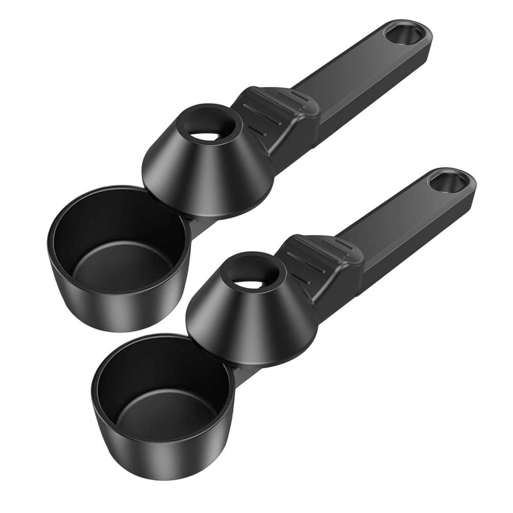 Kaffeskje 2 stk Kaffeskje med trakt Justerbar skje for proteinpulver Måling Reise Hjemmebrygging Te Forberedelse Butikk