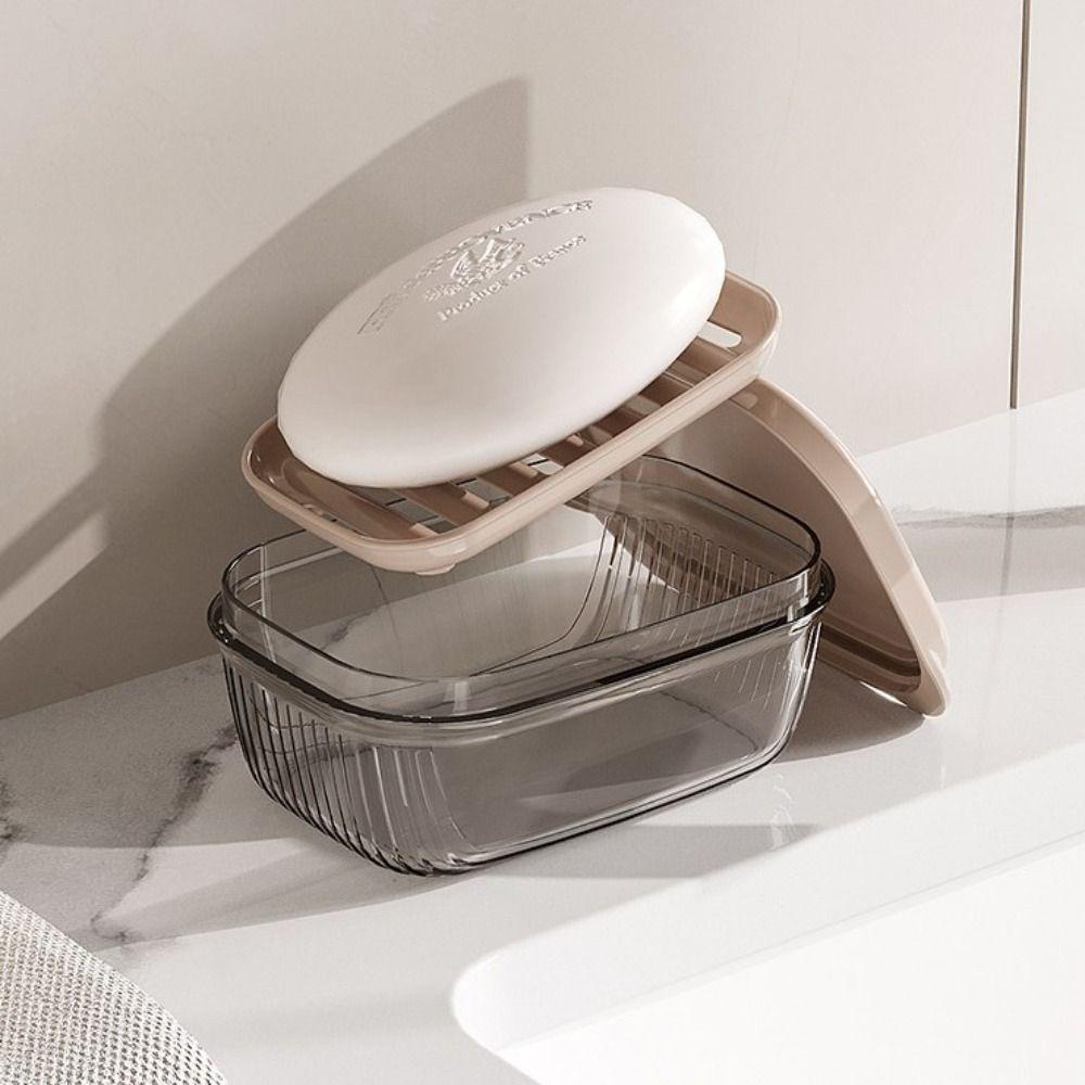 Portable Gadgets Travel Soap Dish With Drain Plate Soap Storage Box Bathroom Supplies