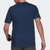 Adidas Solid Color Breathable Sports Crew Neck Short Sleeve T-Shirt Men Tops Dark-Blue GR0515