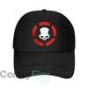 Red White Skull Emblem Art Mesh Baseball Cap Casual Hat Outdoor For Womens Unisex FeUnisex