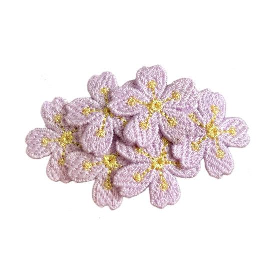 Hairpin Embroidered Cherry Blossom Hair Clip Side Clip Bun Decoration Macaron Color Hair Pin Hair Accessory
