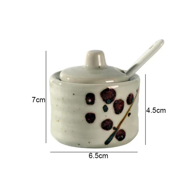 Retro Ceramic Seasoning Jars Salt and Pepper Shakers Kitchen Spice Tools Spice Organizer Jars Seasoning Box Kitchen Accessories