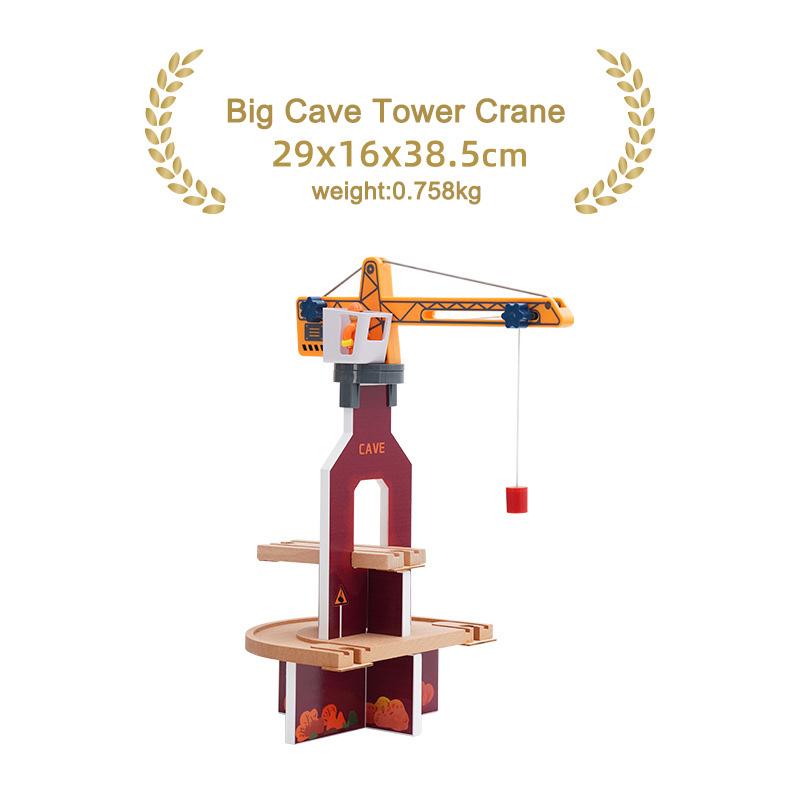 Wooden Track Accessories All Kinds Construction Tower Crane Toys Magnetic Building Compatible with All Brands Wooden Track Toys