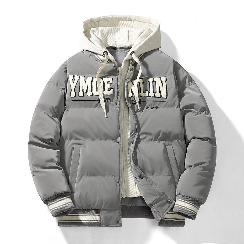 Men's Thickened Detachable Two-Piece Winter Cotton Jacket - Casual, Warm & Loose Couple Style