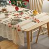 Lace Christmas Embroidered Tablecloth Bells Party Dining Kitchen Table Rectangle Beautifying Decorative Table Cover