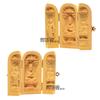 Hanro Holzschnitzerei, Buddhistische Statue, Drei Offene Buddhas, Dainichi Nyorai Triade, Acala, Shingon-Buddhismus, Kobo Daishi, Buddhistischer Altar, Holzschnitzerei,