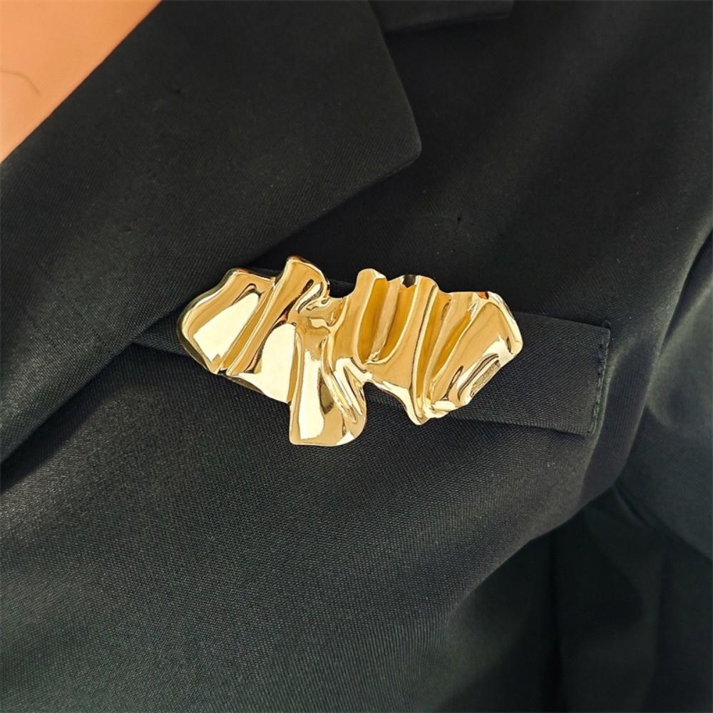 Broches Irregulares Abstractos Metal Chapado en Oro Broches Geométricos Impermeables Color Plata Pines de Solapa Decoración para Ropa