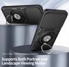 Anti-slip Armor Case For Samsung Galaxy A27 5G Slide Camera Lens Protection Rotating Ring Stand TPU Frame Plastic Phone Cover