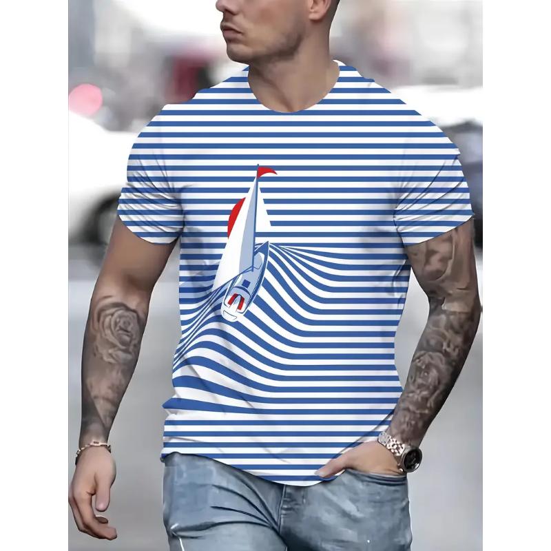 Fashion Hot Selling Classic Retro Creativity Men T-shirt Summer New Trend Casual 3D Printed Round Neck Short Sleeve Tees Tops