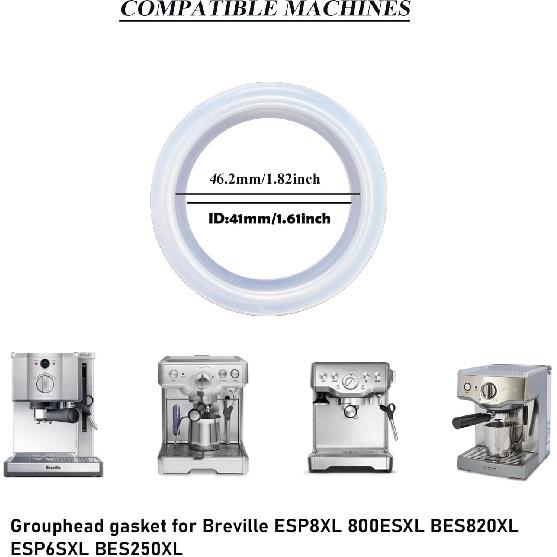 Replacement Coffee Machine Grouphead Gasket For Breville ESP8XL 800ESXL BES820XL ESP6SXL BES250XL Espresso Maker Silicone Seal Ring Accessories