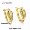 DIY Women's Earring Making Supplies 18K Gold Plated Creative Inlaid Zircon Earwire Fasteners Earring Hooks Accessories