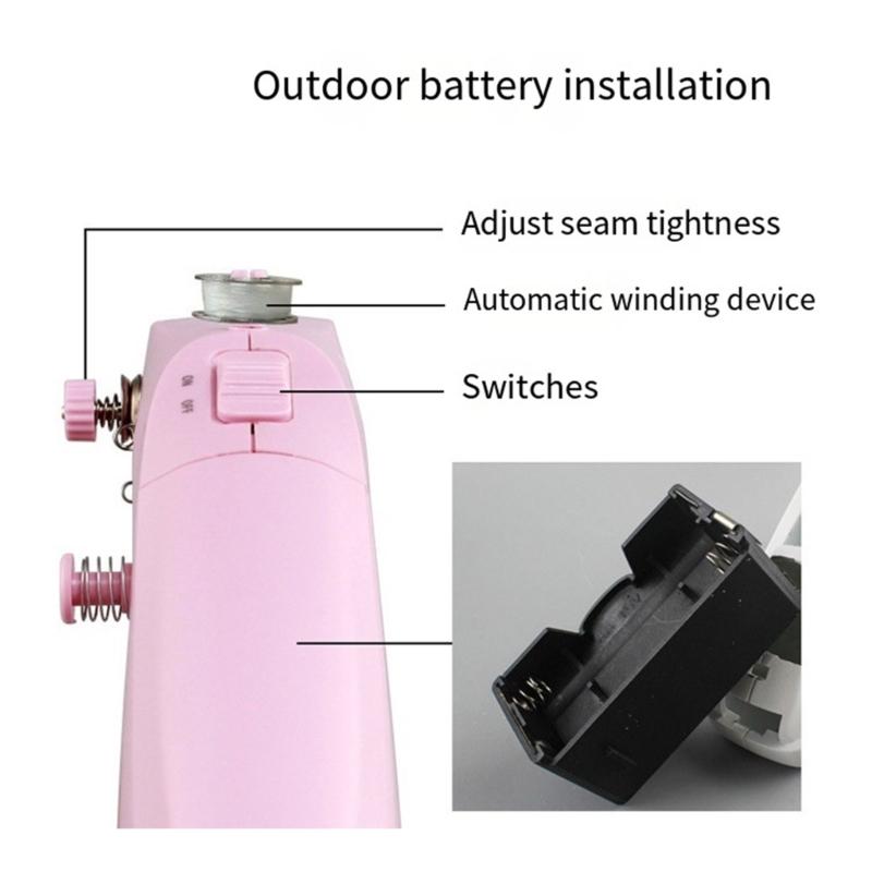 Handheld Sewing Machine Multifunctional Mending Machine Small Electric Sewing Machine for Homemakers Sewing Enthusiasts