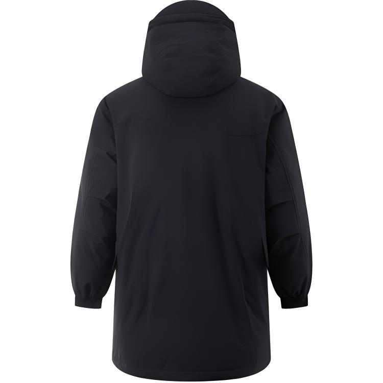 Li Ning CF Suo Red Velvet Hooded Windproof Moisture-Wicking Down Jacket Men Outerwear Black AYMU207-4