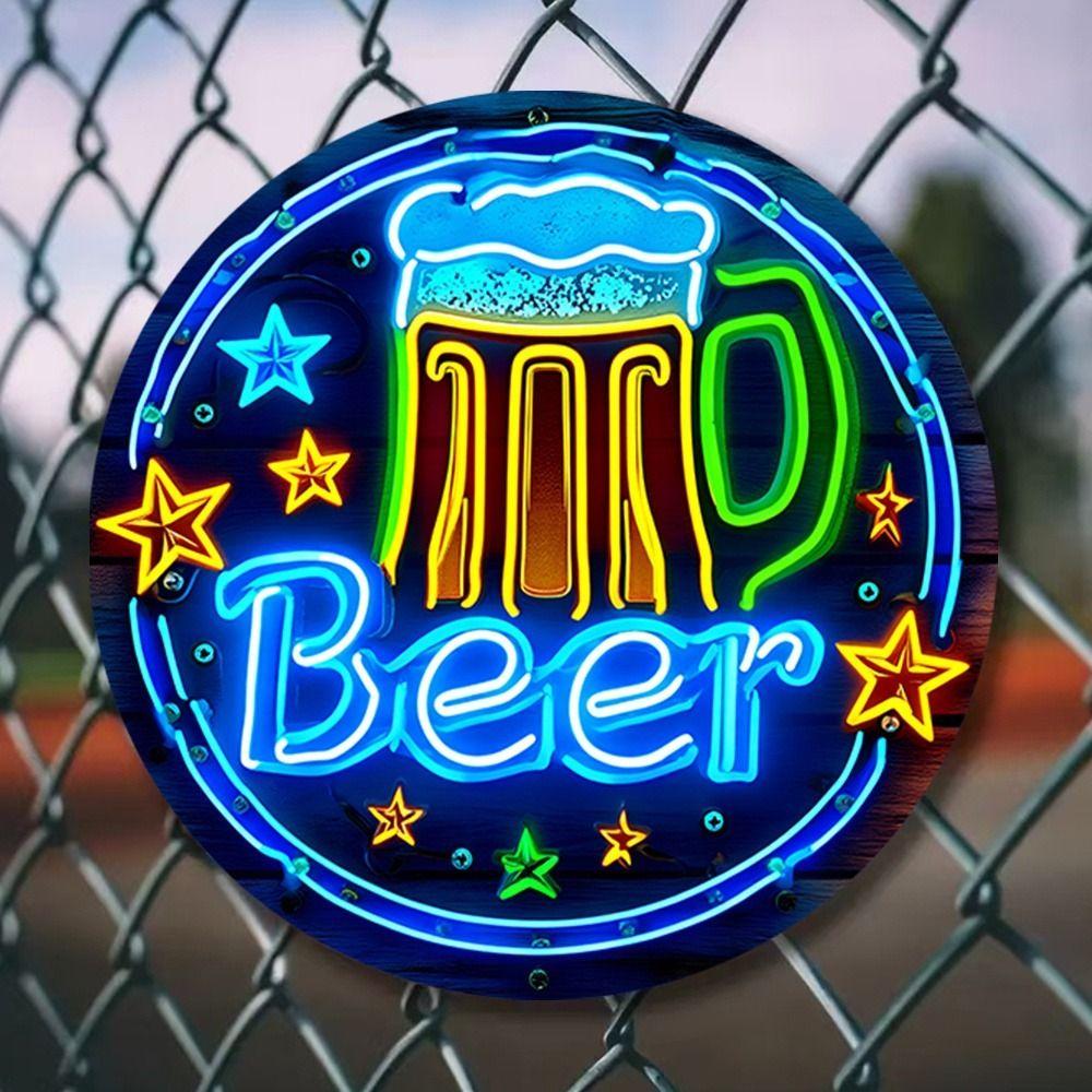 Segno in Latta Metallico Birra Decorazione Murale 20x30cm