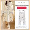 Breathable Maternity Nightgown with Built-in Bra for Labor, Breastfeeding, & Postpartum - Spring & Autumn Style