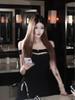 Pure Desire One-Shoulder Black Rivet Dress - Slimming Bodycon Style for Women
