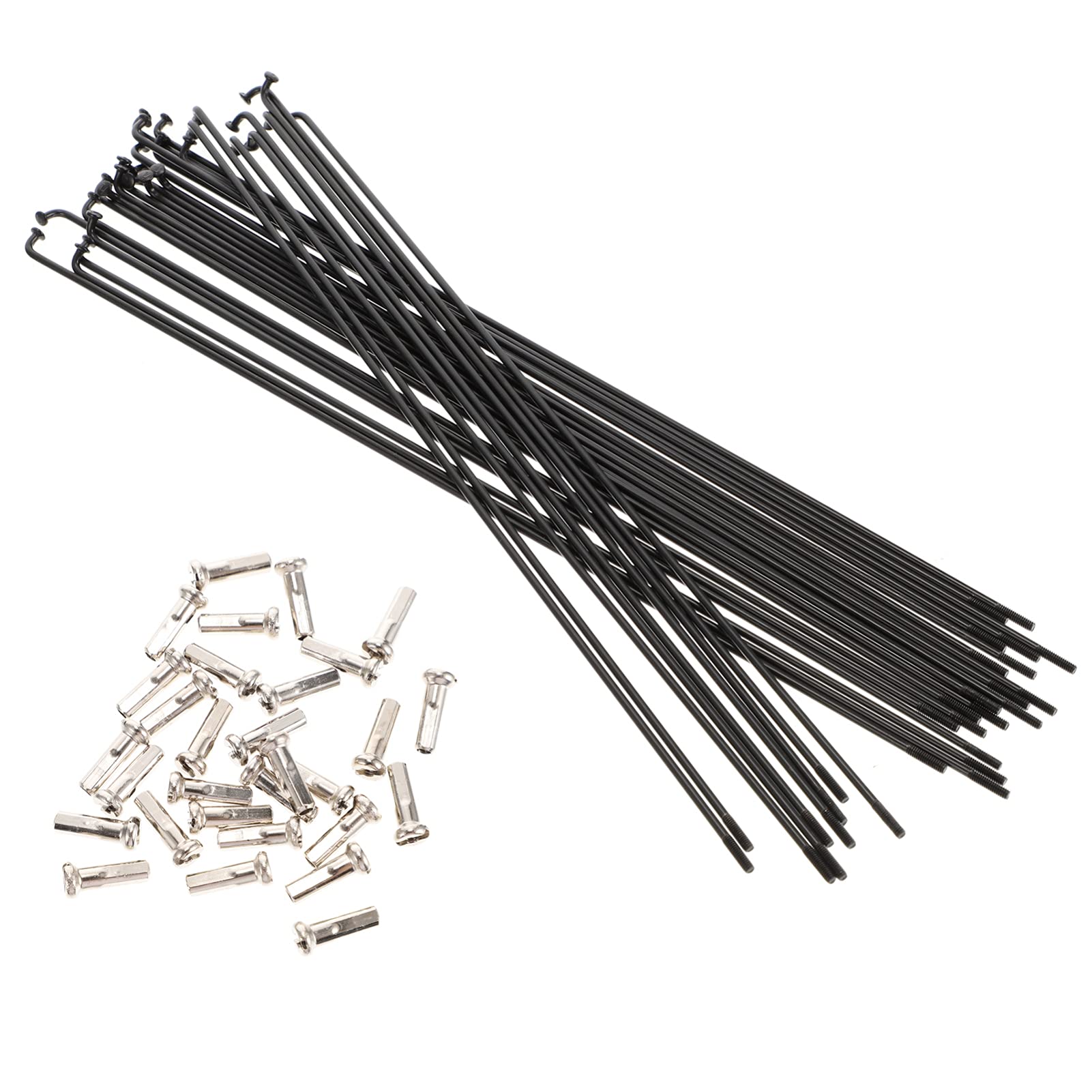 

ledmomo 30pcs Bicycle Steel Spokes Bike Spokes 14G 265mm Cross Bike Spokes with Copper Caps for Most Bicycles