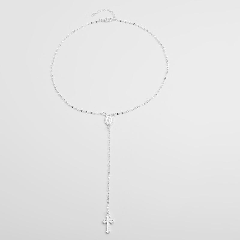 New Fashion Vintage Christian Cross Bohemia Religious Rosary Pendant Necklace For Women Charm Jewelry Gifts