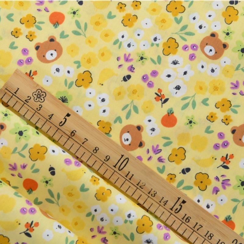 Classics Pastoral Floral Poplin Cotton Fabric DIY Children's Wear Cloth Make Bedding Quilt Decoration Home Sewing Cloth