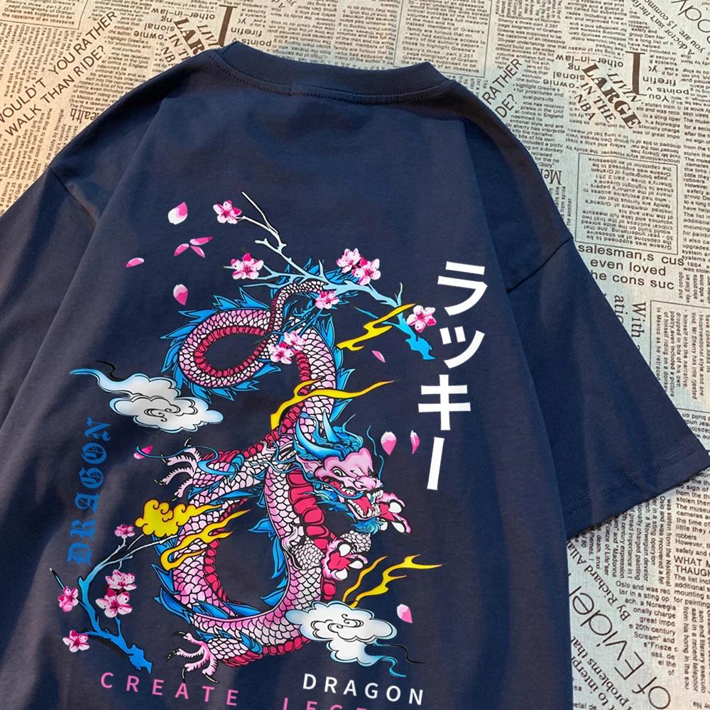 Dragon creează nori de bun augur bărbați femei tricou model sudoare haine model vară noi topuri O-Neck cuplu tricouri
