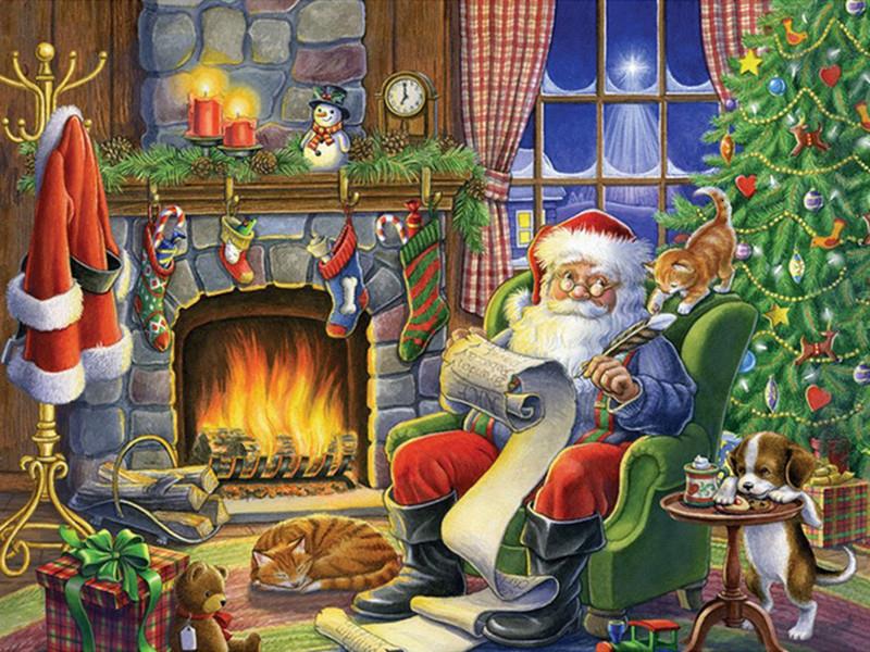 

Ruopoty краска по номерам зима ручная роспись живопись искусство подарок картины по номерам Санта-Клаус наборы домашний декор Рождественский подарок 40x50cm NO Frame