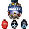 Trendiges Roblox Kapuzenpullover für Jugendliche mit Digitaldruck für stylische Kinder in verschiedenen Farben