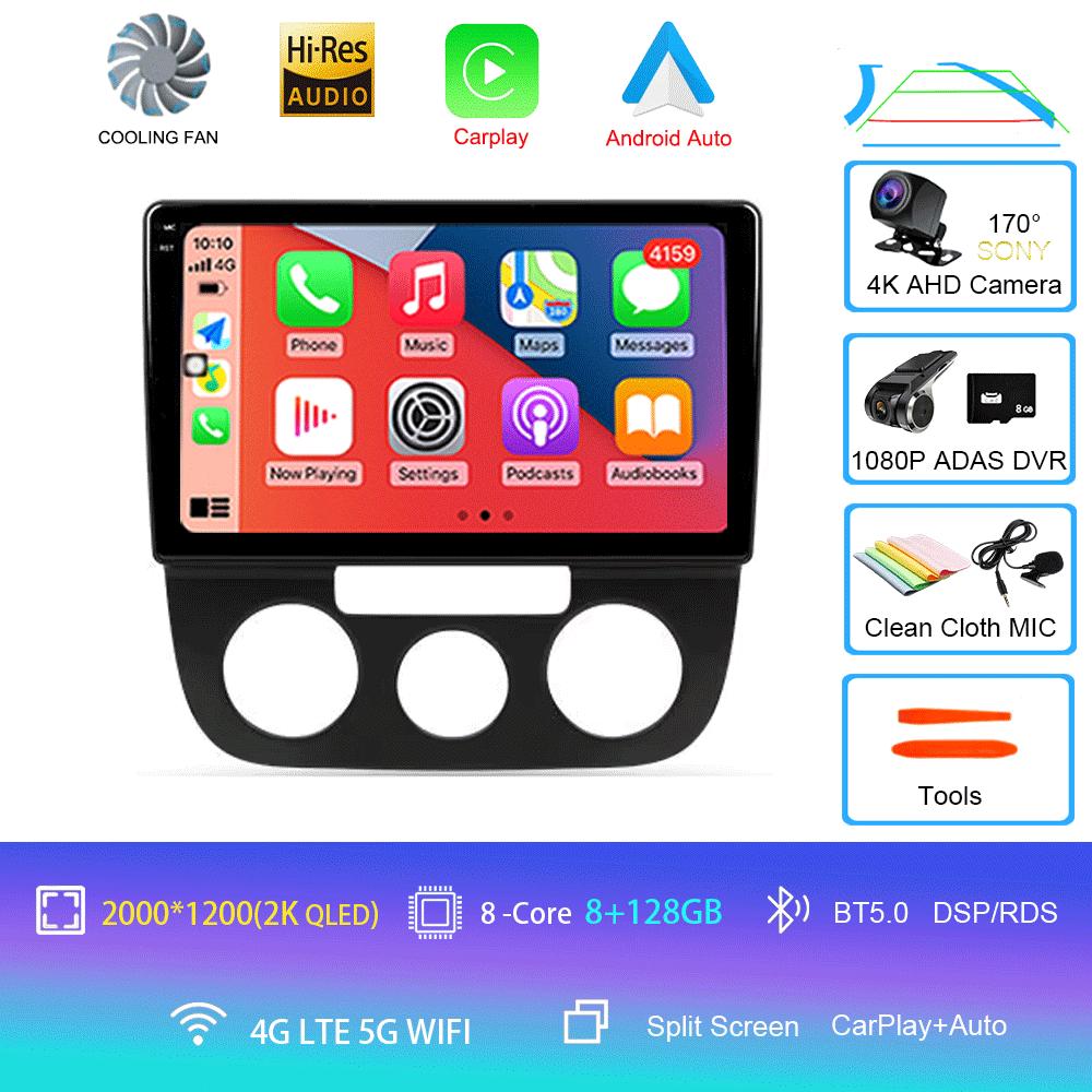 Radio auto Android 14 Carplay Auto pentru Volkswagen Jetta 5 2005 2006 2007 2008 2009 2010 GPS Multimedia Player 4G Unitate principală stereo