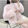 Coat European and American Fashion Women's Imitation Fur Women's Imitation Fox Hair Fur Coat New Slim Short Splicing Jacket Fur One Furry Coat Female