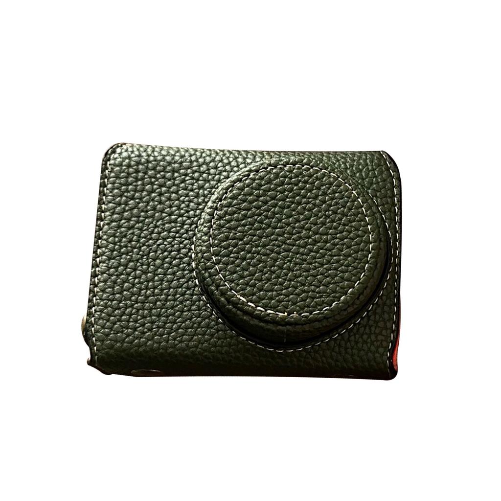 Vintage PU Leather Camera Bag Half Body Protective Cover with Strap for GR IIIx GR III GRIII GR3 Enhanced Grip Soft Lining 1Celsius4 Inch Thread Hole