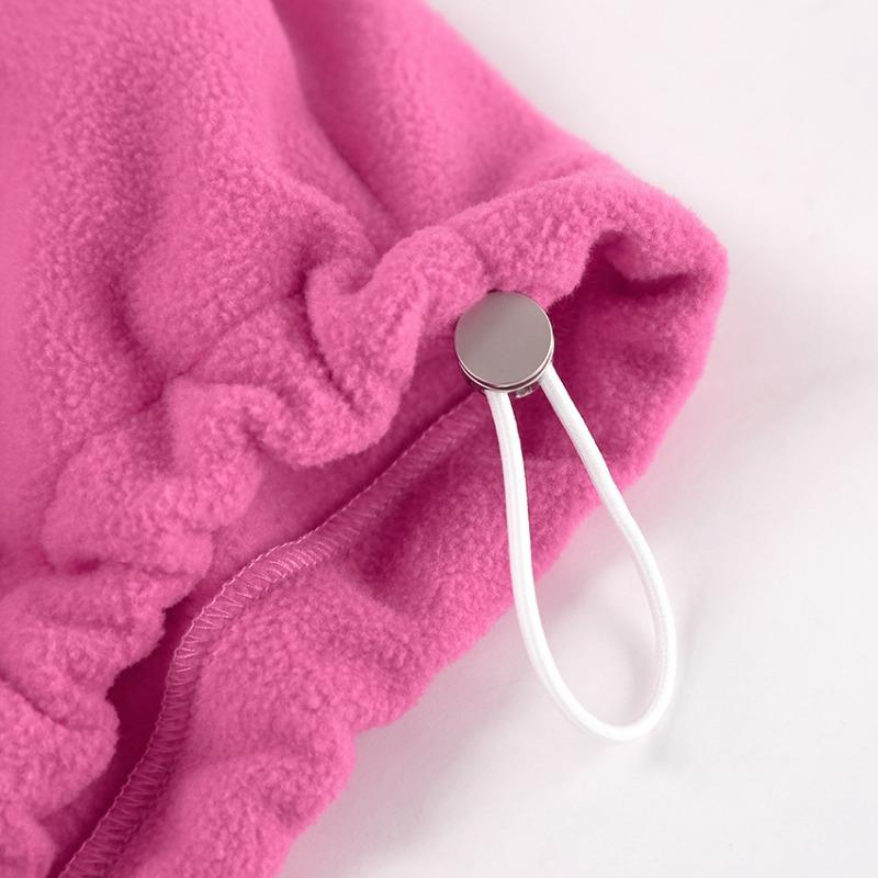 Damen S Rosa Kragen Fleece Cardigan Sweatshirt Locker Langarm