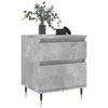 Nightstand Concrete Grey 40x35x50 Cm Particleboard