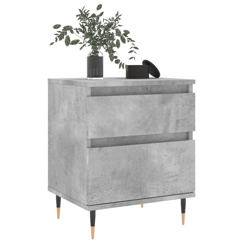Nightstand Concrete Grey 40x35x50 Cm Particleboard