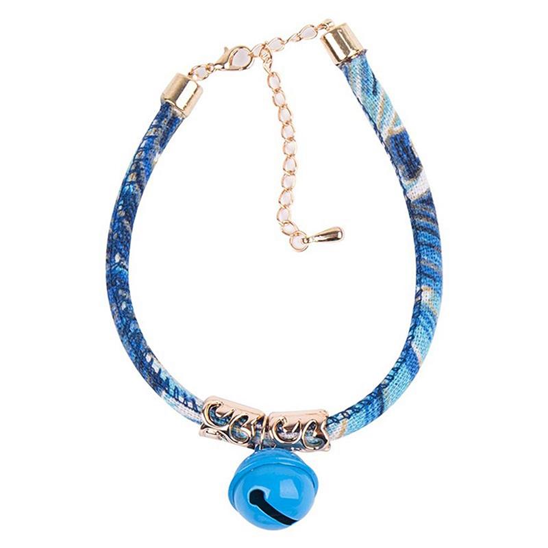 

Милый мультяшный колокольчик для кошек, ожерелье для щенков в японском стиле, аксессуары синий