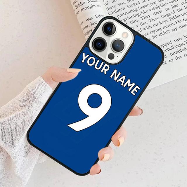 Personalised Football Name Number Phone Case Cover For iPhone 17 Air 15 16e 11 13 14 Pro Max 12 Plus Max Fundas