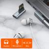90°Bend USB to Type C Adapter Connectors Reversible Plugs Support Inline Control for Easy Use in Tight Space Use