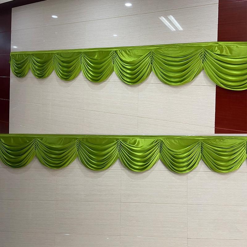 3/6M Long Ice Silk Swag Drape Panel Wedding Stage Background Event Party Decor Drapery Party Banquet Backdrop Curtain Swag