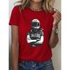 Women's T-Shirt Motorcycle Rider Graphic Print Women T-Shirt Casual Round Neck Short Sleeve Summer Top Comfort Clothing