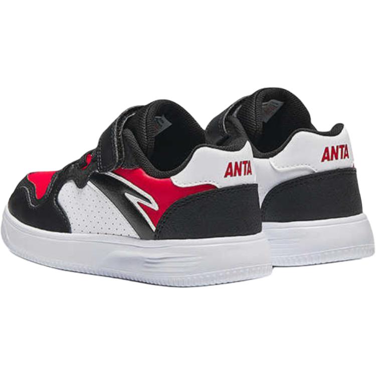 Anta Kids Synthetic Leather Comfortable Versatile Non-Slip Wear-Resistant Low-Top Kids Skate Shoes Kids Sneaker Black White 312519933