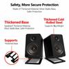 2PCS Tilted Speaker Risers Anti Vibration Pad Aluminum Speaker Stands  Desktop Use