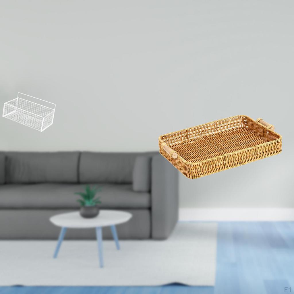 Woven Fruit Baskets Snack Serving Bowl Basket Bread Plate for Desktop Creative Storage