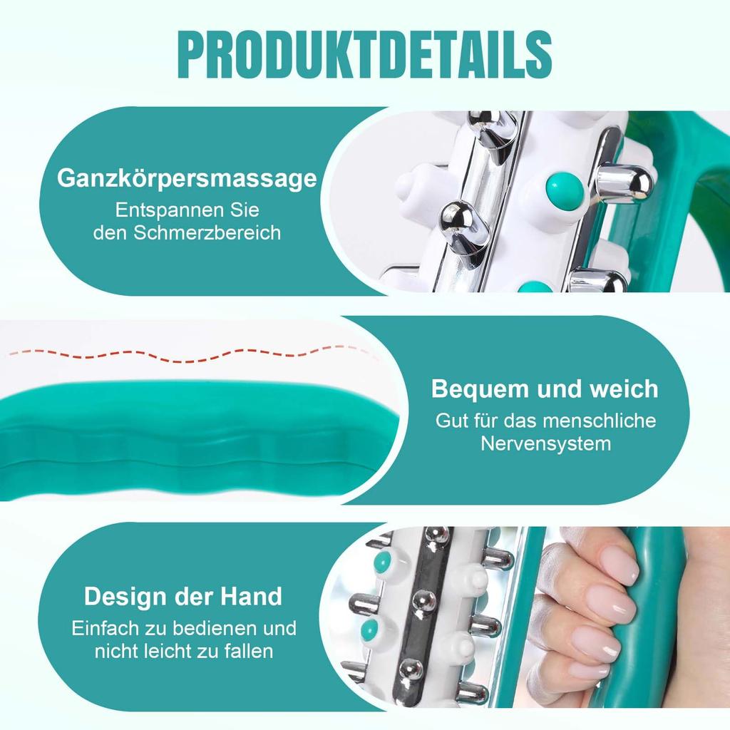 Massage Roller, Lymphatic Drainage Massager Fascia And Scar Tissue Massager, Self Massage Roller Hand Massage Roller For Legs, Feet, Arms, Back