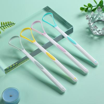 Premium 4-Piece Tongue Scraper Set Multi-Color Oral Care Tools For Fresh Breath Clean Tongue Soft Handle Design