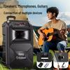 SOAIY 12-inch High-Power Portable Outdoor Karaoke Trolley Speaker with Dual Microphones